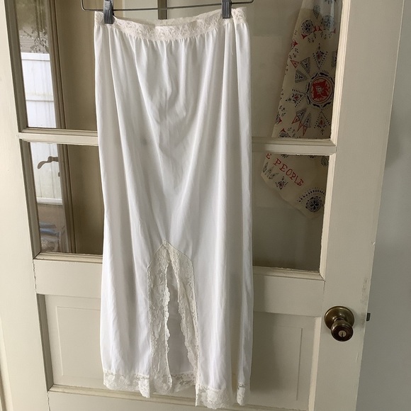 Vintage Dresses & Skirts - Vintage Ivory Maxi Slip Skirt